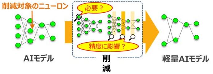 AIモデル軽量化「PCAS」のイメージ